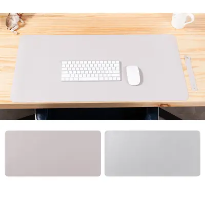 Podloga za miško 80x40cm PU usnje, pisarniška podloga za prenosnik Grey+Silver  D