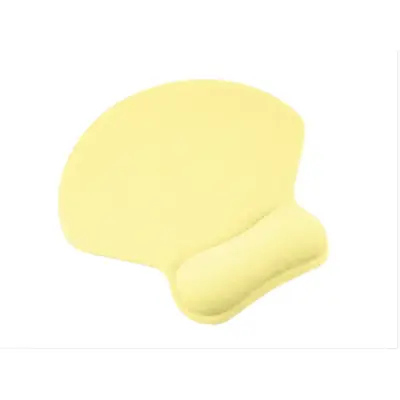 Ergonomska silikonska podloga za miško z blazinico za zapestje - rumena Lycra opora, protizdrsna opora za tipkovnico, pomaga odpraviti vnetje kit