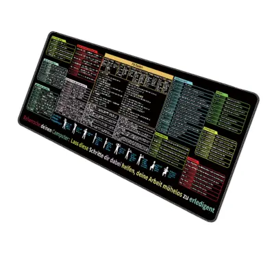 Velika podloga s bližnjicami 30cm x 60cm, nedrsna gumijasta podloga