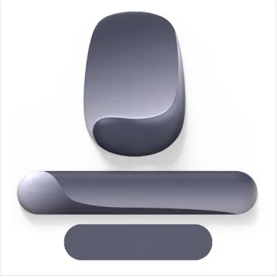 Silikonski komplet podloge za miško z oporo za zapestje, lycra DarkGrey