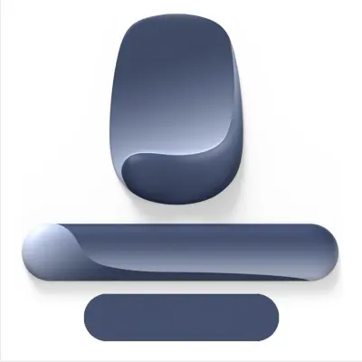 Silikonski komplet podloge za miško z oporo za zapestje, lycra Dark Blue