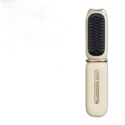 Cat Paw prenosna brezžična krtača za ravnanje las - polnilna brezžična mini krtača z LCD, 4 nastavitvami toplote, 3D glavnik z zaščito pred op