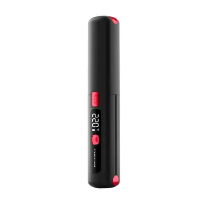 Brezžična LCD krtača za ravnanje las, 10s segrevanje, Type-C Black
