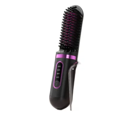 Prenosni 2-v-1 keramični glavnik NMG-Z166, brezžični, Type-C, 30min Black