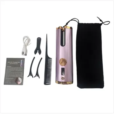 Brezžični avtomatski kodralnik las z negativnimi ioni Pink