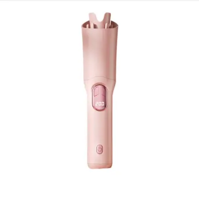 Prenosni brezžični keramični kodralnik USB, LCD, 3 nastavitve 32mm Pink