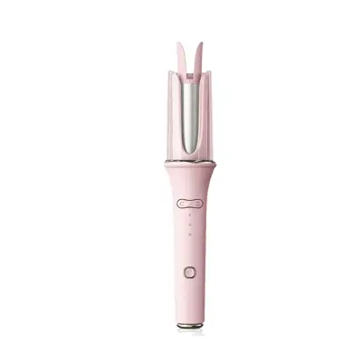 Samodejni vrtljivi kodralnik las s keramičnim premazom, 3 temperature Pink