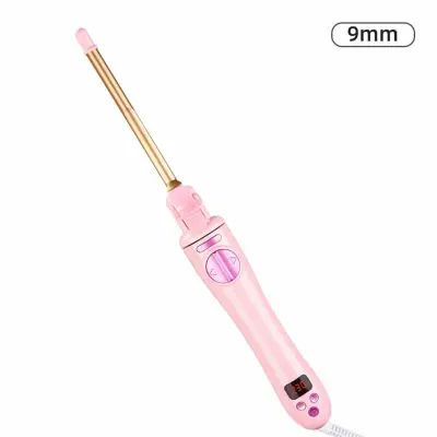 Samodejni 9mm kodralnik za lase s turmalinsko keramično cevjo Pink + Gold