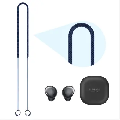 Združljivo s Samsung Galaxy Buds Pro silikonsko vrvico proti izgubi Black