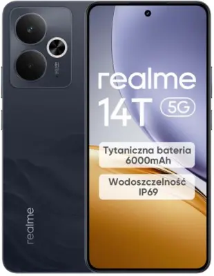 REALME 14T 5G pametni telefon 8 GB/256 GB črne barve