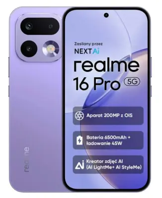 REALME 16 Pro 5G pametni telefon 8 GB/256 GB vijolična