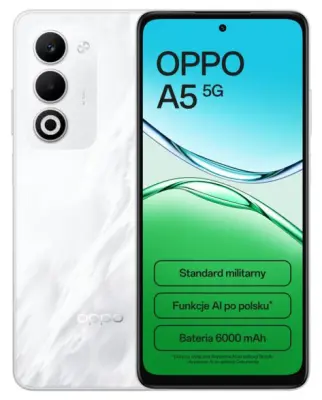Pametni telefon OPPO A5 5G 4 GB/128 GB bele barve