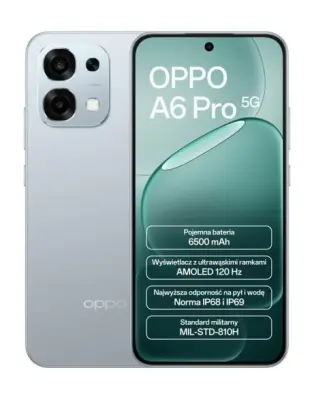 Pametni telefon OPPO A6 Pro 5G 8 GB/256 GB siv