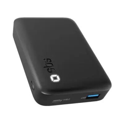 Prenosna baterija SBS 10000mAh 10W črne barve
