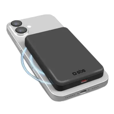 Prenosna baterija SBS 5000 mAh MagSafe Qi2 TEBB5000QI2 črne barve