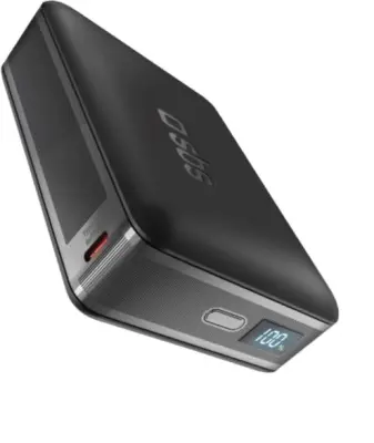Prenosna baterija SBS 10000mAh 30W LCD črne barve