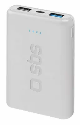 Prenosna baterija SBS 5000 mAh bela