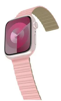 Silikonski pašček ARAREE za Apple Watch 38/40/41/mm roza zelen AR70-01908B