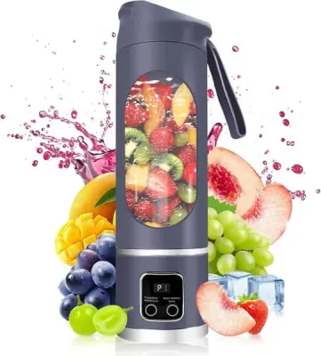 Prenosni blender za smoothie 450 ml, 8 rezil, USB polnjenje 1300 mAh, 3 hitrosti, brezžični mini mešalnik | BLENDGO
