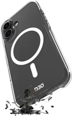Ovitek PURO Impact Clear D3O Bio za iPhone 17, prozoren