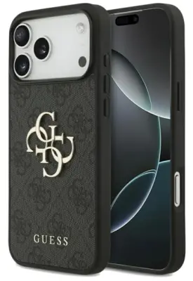 Ovitek GUESS 4G Big Logo za iPhone 17 Pro Max črne barve