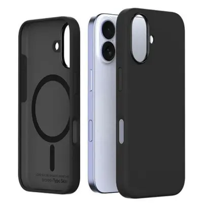 Ovitek ARAREE Typo Skin M za iPhone 16, črn