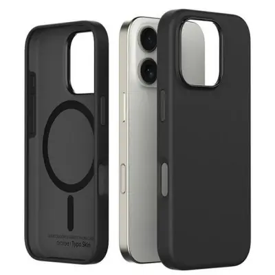Ovitek ARAREE Typo Skin M za iPhone 16 Pro, črn