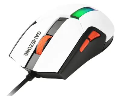 Žična miška TRACER Gamezone Cool White RGB