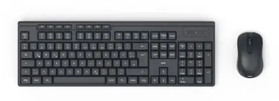 Komplet tipkovnice in miške HAMA WKM-200 črne barve