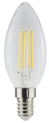 TOSHIBA žarnica z žarilno nitko C35 LED 470lm 4,5W 2700K E14