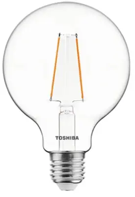 TOSHIBA žarnica z žarilno nitko G95 LED 806lm 7W 2700K E27
