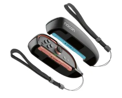 NACON Set podloga za miško + podloge za krmilnik Joy-Con črne barve