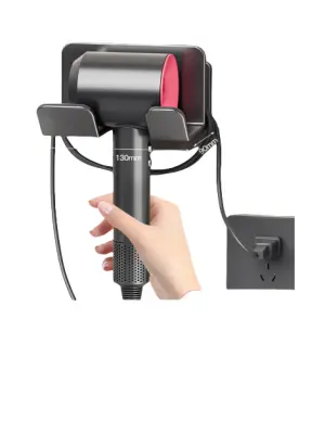 Držalo za sušilnik las Dyson, aluminijast stenski nosilec Grey