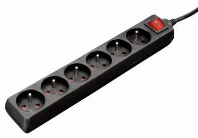 HAMA standardni 6-pinski podaljšek, 1,5 m črne barve P2223746