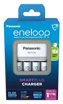 Polnilnik baterij ENELOOP BQ-CC55 + 4x AA 2000mAh