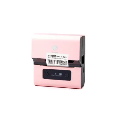 Prenosni Bluetooth termični tiskalnik M221, 203dpi, 20-75mm, z USB-C Pink