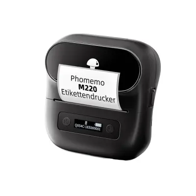 Prenosni termalni tiskalnik 203dpi Bluetooth 4.2, 2200mAh, 20-75mm Black