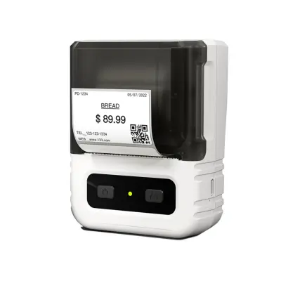 Prenosni Bluetooth termični tiskalnik etiket 203dpi, USB-C White