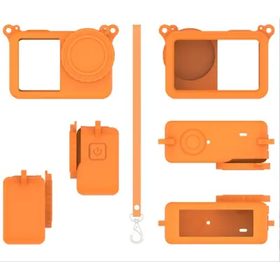 Silikonski ovitek za DJI Osmo Action 6 - oranžen, blaženje udarcev