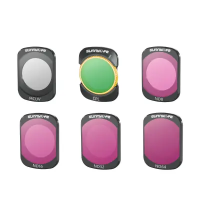 Magnetni 6-delni komplet filtrov za OSMO Pocket 3 — CPL, ND256, ND64/PL