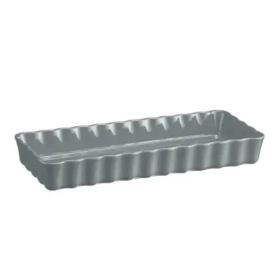 Pekač za pito 36x15x5cm / modro-siv / keramika