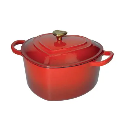 Cocotte rdeča kozica 33x24xh18cm / 4l / srce / indukcija / ghiza