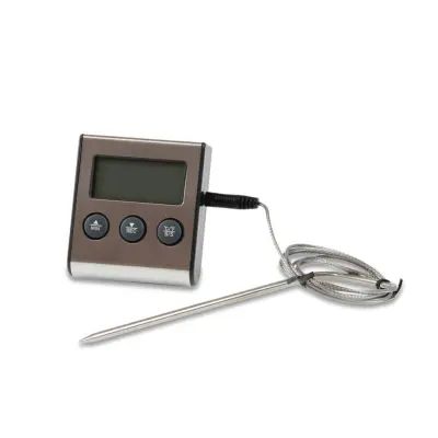 Digitalni vbodni kuhinjski termometer / inox, pvc