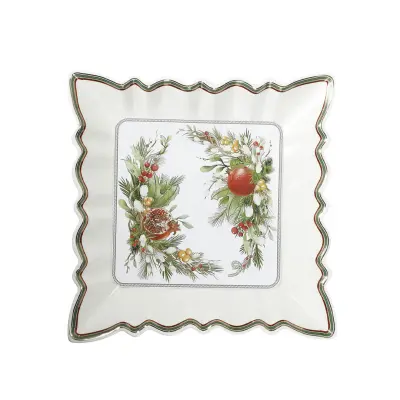 Servirni krožnik Carol 23,5x23,5cm / kvadraten / porcelan