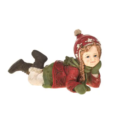 Kipec deklica Christmas 19,5cm / resina