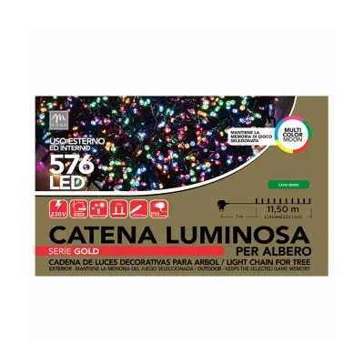 Led lučke 576 zunanje ali notranje 14,5m / večbarvna / 8 programov in spomin