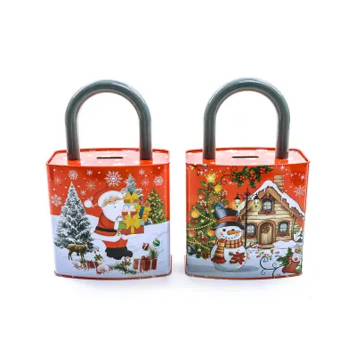 Novoletni hranilnik Bonbon 16x9xh26cm / več motivov / kovina