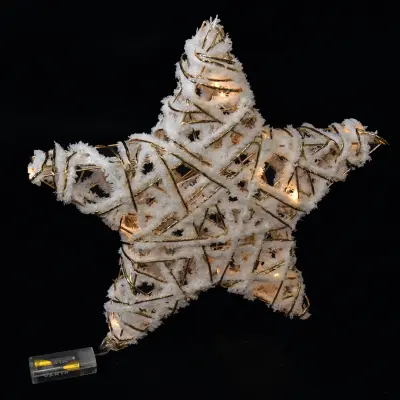 Novoletno drevesce Zvezda 40cm / 15 led lučk / kovina