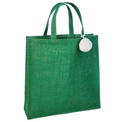 Novoletna darilna vrečka XMAS 40x12xh40cm / zelena / juta