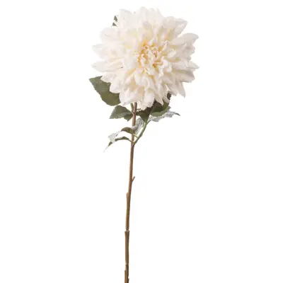 Okrasna umetna roža zasnežna dalija 73cm / plastika